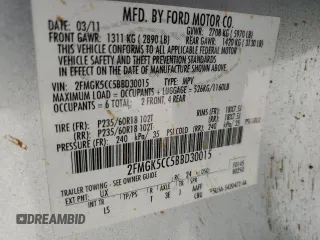 2011 Ford Flex SEL z VIN 2FMGK5CC5BBD30015, wystawiony jako Copart lot #49678135 z przebiegiem 200 998 mil mil oraz Szkoda całkowita • Salvage title. Historia ofert i sprzedaży dostępna na DreamBid. Obrazek 15.