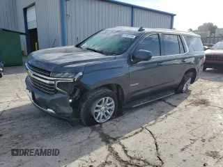 2021 Chevrolet Tahoe LT z VIN 1GNSKNKD2MR243205, wystawiony jako Copart lot #61461115 z przebiegiem 109 782 mil mil oraz Szkoda całkowita • Salvage title. Historia ofert i sprzedaży dostępna na DreamBid. Obrazek 1.