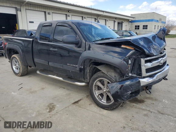 2007 Chevrolet Silverado 1500 1LT with VIN 1GCEK19097Z586132, listed as a Copart auction lot 50406825 with 177,331 mi miles and Salvage Title. Bid and sale history available at DreamBid. Image 4.