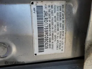 1998 Honda CR-V EX with VIN JHLRD1769WC092439, listed as a Copart auction lot 76687984 with 305,242 mi miles and Salvage Title. Bid and sale history available at carsss.com. Image 13.