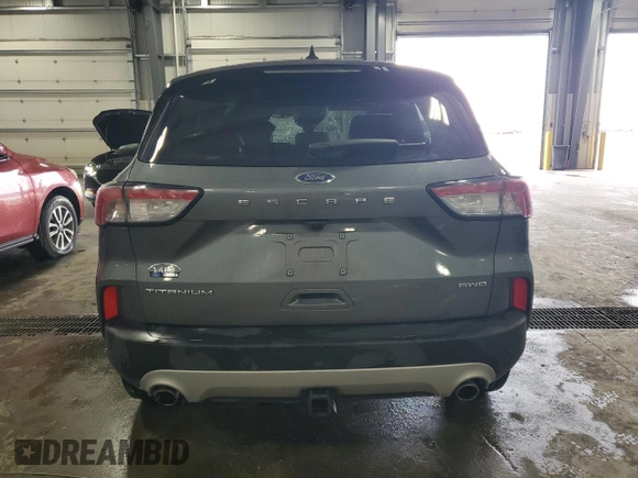 2022 Ford Escape Titanium with VIN 1FMCU9J91NUB38368, listed as a Copart auction lot 57089435 with 39,743 mi miles and Salvage title. Bid and sale history available at DreamBid. Image 6.