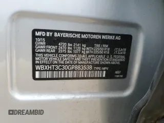 2016 BMW X1 xDrive28i z VIN WBXHT3C30GP883538, wystawiony jako Copart lot #46283315 z przebiegiem 70 696 mil mil oraz Szkoda całkowita • Salvage title. Historia ofert i sprzedaży dostępna na DreamBid. Obrazek 14.