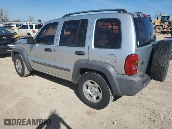 2003 Jeep Liberty Sport with VIN 1J4GK48K93W653461, listed as a Copart auction lot 46702455 with 213,581 mi miles and Salvage Title. Bid and sale history available at DreamBid. Image 2.