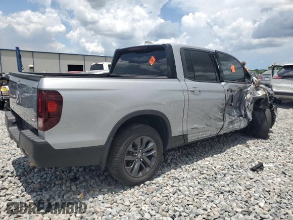 2023 Honda Ridgeline Sport with VIN 5FPYK3F16PB059443, listed as a Copart auction lot 62287345 with 25,612 mi miles and Non repairable. Bid and sale history available at DreamBid. Image 3.