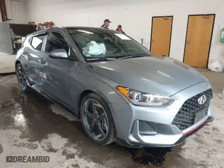 2020 Hyundai Veloster Turbo with VIN KMHTH6AB6LU029925, listed as a IAAI auction lot 41885736 with 60,625 mi miles. Bid and sale history available at carsss.com. Image 1.