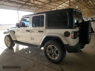 2020 Jeep Wrangler Unlimited Sahara with VIN 1C4HJXEN4LW277197, listed as a Copart auction lot 80848764 with 83,610 mi miles and Salvage Title. Bid and sale history available at carsss.com. Image 2.
