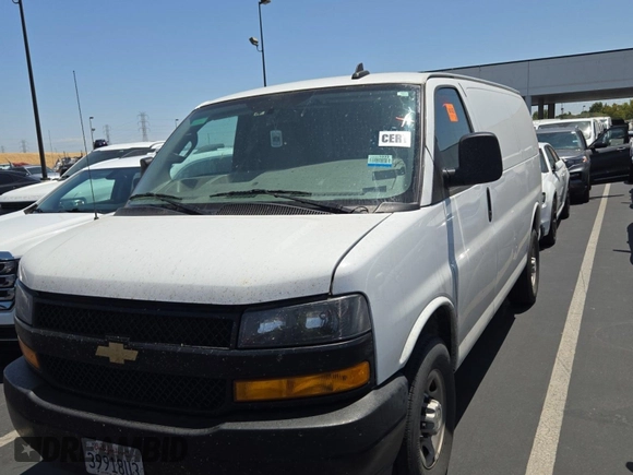 2022 Chevrolet Express Cargo with VIN 1GCWGAFP2N1261356, listed as a IAAI auction lot 42670346 with 63,269 mi miles and . Bid and sale history available at DreamBid. Image 54.