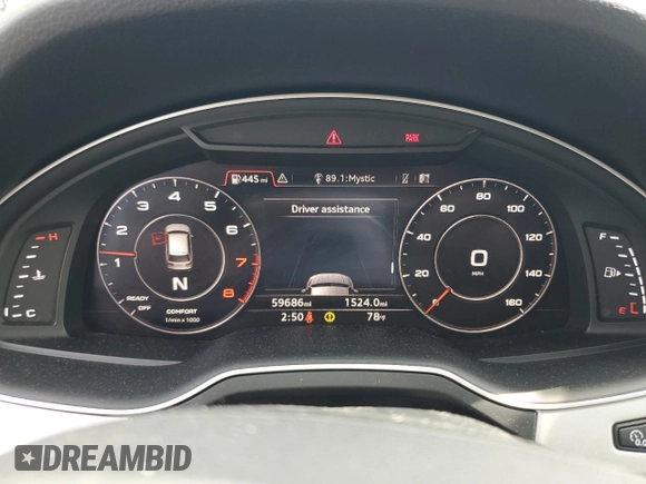 2019 Audi Q7 Premium Plus with VIN WA1LHAF71KD047849, listed as a Copart auction lot 64418045 with 59,686 mi miles and Salvage title. Bid and sale history available at DreamBid. Image 9.