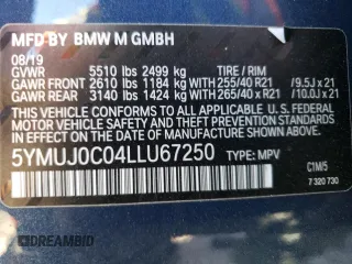2020 BMW X4 M z VIN 5YMUJ0C04LLU67250, wystawiony jako Copart lot #41482343 z przebiegiem Nie podano mil oraz . Historia ofert i sprzedaży dostępna na DreamBid. Obrazek 13.