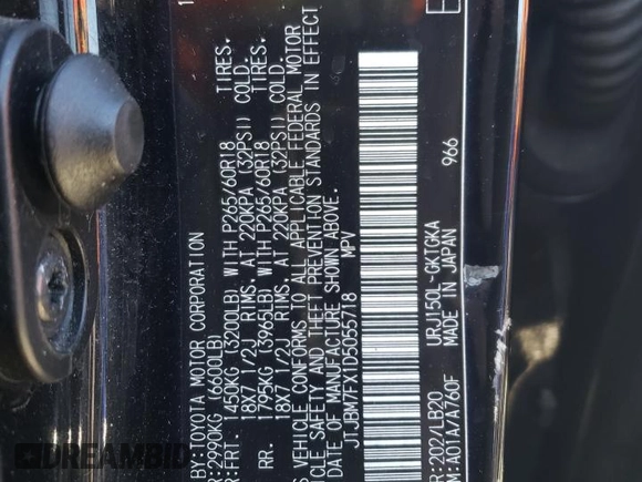 2013 Lexus GX 460 with VIN JTJBM7FX1D5055718, listed as a Copart auction lot 48498425 with 149,227 mi miles and Clean title. Bid and sale history available at DreamBid. Image 13.