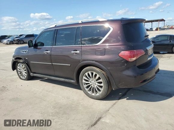 2014 Infiniti QX80 with VIN JN8AZ2ND9E9750604, listed as a Copart auction lot 57026004 with 144,732 mi miles and Clean Title. Bid and sale history available at carsss.com. Image 2.