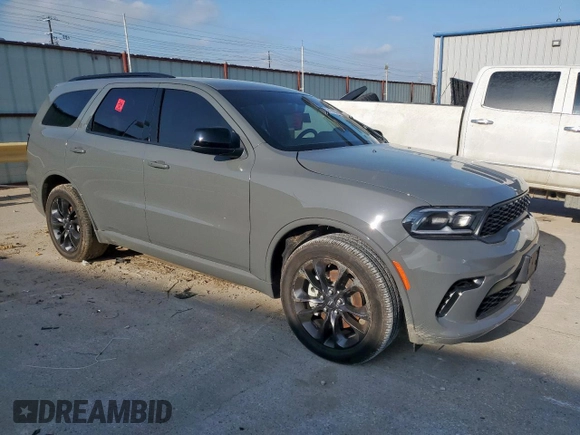 2025 Dodge Durango GT with VIN 1C4RDHDGXSC501321, listed as a Copart auction lot 55216105 with 6,184 mi miles and Salvage title. Bid and sale history available at DreamBid. Image 4.