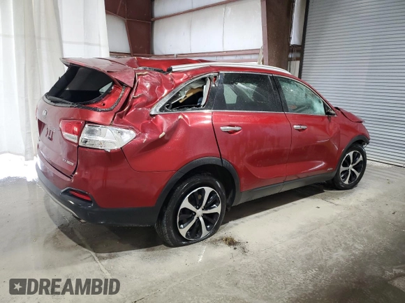 2017 Kia Sorento EX with VIN 5XYPHDA16HG274105, listed as a Copart auction lot 72833364 with 54,915 mi miles and Non Repairable. Bid and sale history available at carsss.com. Image 3.