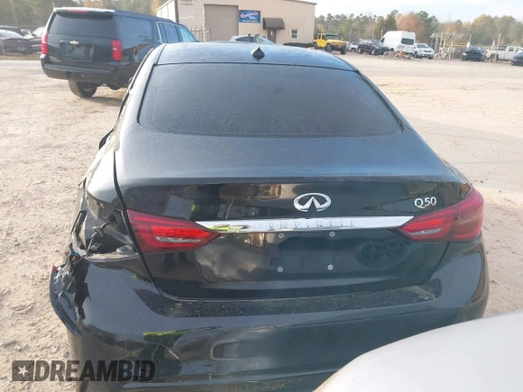 2019 Infiniti Q50 3.0t LUXE with VIN JN1EV7AP3KM541747, listed as a IAAI auction lot 40973538 with 43,139 mi miles. Bid and sale history available at carsss.com. Image 16.