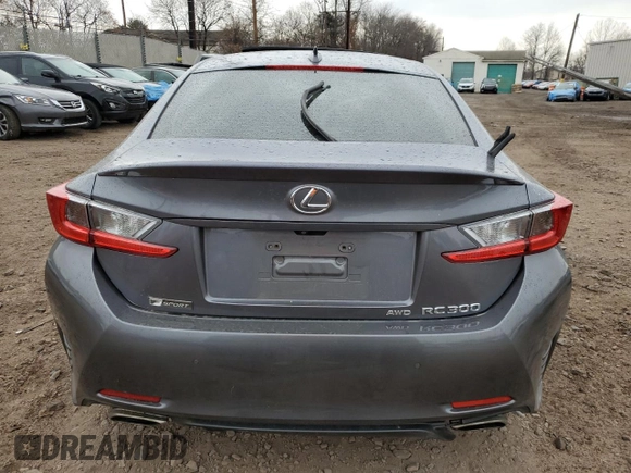2017 Lexus RC with VIN JTHSM5BC6H5003385, listed as a Copart auction lot 83747414 with 76,861 mi miles and Salvage Title. Bid and sale history available at carsss.com. Image 6.