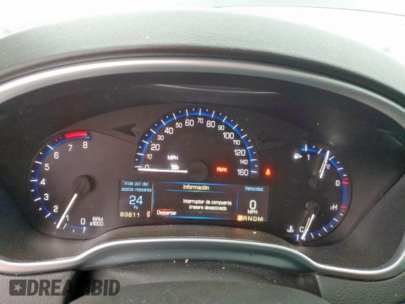 2016 Cadillac SRX Luxury Collection with VIN 3GYFNBE33GS513010, listed as a Copart auction lot 53452665 with 83,811 mi miles and Salvage title. Bid and sale history available at DreamBid. Image 9.