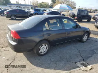 2001 Honda Civic DX with VIN 2HGES16271H566802, listed as a Copart auction lot 43362825 with 238,734 mi miles and Clean Title. Bid and sale history available at carsss.com. Image 3.