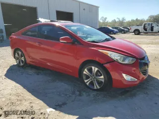 2013 Hyundai Elantra Coupe GS PZEV with VIN KMHDH6AE6DU006399, listed as a Copart auction lot 75930664 with 93,586 mi miles and Salvage Title. Bid and sale history available at carsss.com. Image 4.