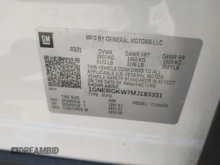2021 Chevrolet Traverse LT Cloth с VIN 1GNERGKW7MJ183331, выставлен на аукционе IAAI как лот 42651395 с пробегом 51 398 миль миль и . История ставок и продаж доступна на DreamBid. Изображение 9.