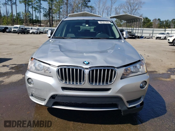 2011 BMW X3 28i with VIN 5UXWX5C50BL708615, listed as a Copart auction lot 46101255 with 132,410 mi miles and Salvage Title. Bid and sale history available at carsss.com. Image 5.