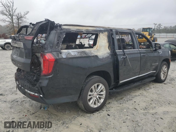 2021 GMC Yukon XL SLT with VIN 1GKS2GKD0MR429799, listed as a Copart auction lot 81524424 with 0 mi miles and Salvage Title. Bid and sale history available at carsss.com. Image 3.