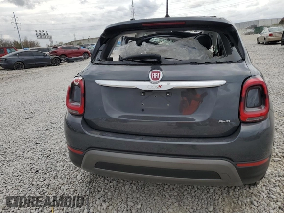 2021 FIAT 500X Trekking with VIN ZFBNF3B18MP945435, listed as a Copart auction lot 78608024 with Not provided miles and Salvage title. Bid and sale history available at DreamBid. Image 6.