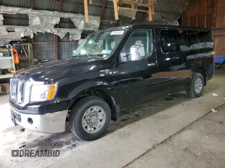 2018 Nissan NV 3500 HD SL z VIN 5BZAF0AA7JN850786, wystawiony jako Copart lot #47824845 z przebiegiem 35 357 mil mil oraz Szkoda całkowita • Salvage title. Historia ofert i sprzedaży dostępna na DreamBid. Obrazek 1.