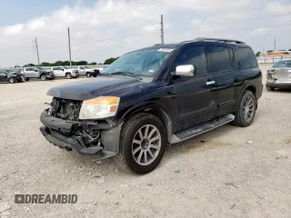2011 Nissan Armada SV z VIN 5N1BA0ND1BN607785, wystawiony jako Copart lot #57587535 z przebiegiem 278 871 mil mil oraz Szkoda całkowita • Salvage title. Historia ofert i sprzedaży dostępna na DreamBid. Obrazek 1.
