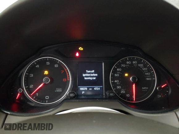 2015 Audi Q5 Premium Plus with VIN WA1LFAFP6FA099393, listed as a Copart auction lot 45502665 with 166,379 mi miles and Salvage title. Bid and sale history available at DreamBid. Image 9.
