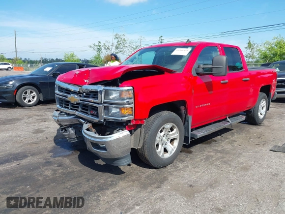 2014 Chevrolet Silverado 1500 LT with VIN 1GCVKREC1EZ201786, listed as a IAAI auction lot 41968965 with 157,566 mi miles. Bid and sale history available at carsss.com. Image 2.