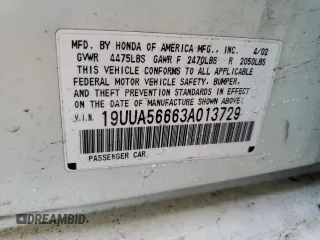 2003 Acura TL with VIN 19UUA56663A013729, listed as a Copart auction lot 47128605 with 138,467 mi miles and Salvage Title. Bid and sale history available at carsss.com. Image 12.