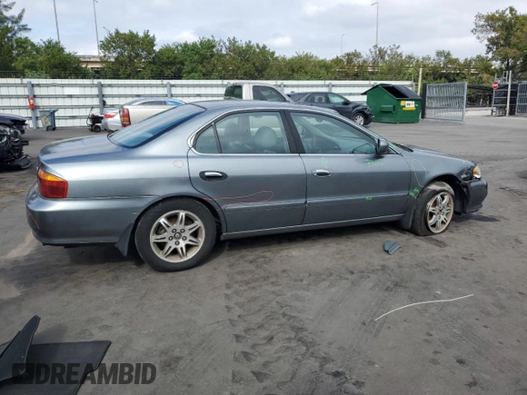1999 Acura TL with VIN 19UUA5642XA018351, listed as a Copart auction lot 88231105 with 0 mi miles and Salvage Title. Bid and sale history available at carsss.com. Image 3.