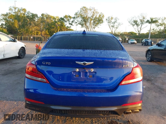 2021 Genesis G70 2.0T with VIN KMTG64LA9MU067141, listed as a IAAI auction lot 41757645 with 58,204 mi miles. Bid and sale history available at carsss.com. Image 17.