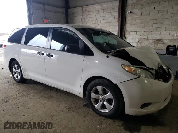 2014 Toyota Sienna L with VIN 5TDZK3DCXES441002, listed as a Copart auction lot 87139804 with 229,943 mi miles and Salvage Title. Bid and sale history available at carsss.com. Image 4.
