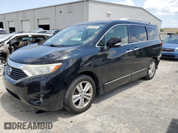 2013 Nissan Quest LE with VIN JN8AE2KP5D9065556, listed as a Copart auction lot 62130425 with 174,438 mi miles and Salvage title. Bid and sale history available at DreamBid. Image 1.