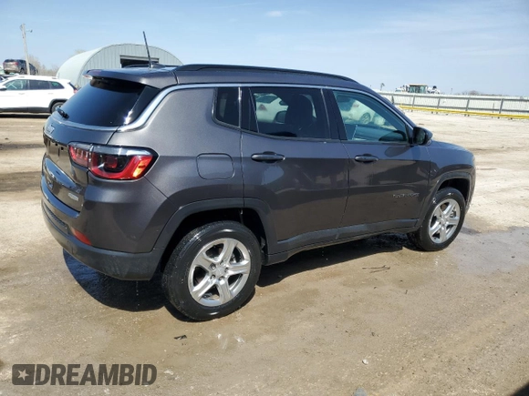 2023 Jeep Compass Latitude with VIN 3C4NJDBN3PT547814, listed as a Copart auction lot 48878665 with 12,372 mi miles and Clean Title. Bid and sale history available at DreamBid. Image 3.