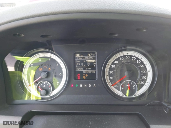 2014 Ram 1500 SLT with VIN 1C6RR6GT1ES184562, listed as a IAAI auction lot 41583461 with 138,594 mi miles. Bid and sale history available at carsss.com. Image 7.