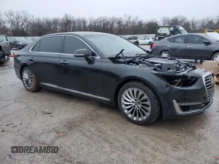2019 Genesis G90 Premium with VIN KMTF34JA4KU061655, listed as a Copart auction lot 37555434 with 23,106 mi miles and . Bid and sale history available at carsss.com. Image 4.
