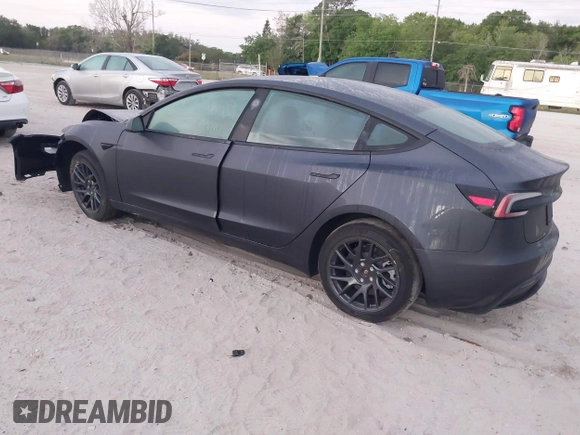 2024 Tesla Model 3 with VIN 5YJ3E1EA0RF748588, listed as a IAAI auction lot 41900733 with 2,547 mi miles. Bid and sale history available at carsss.com. Image 3.