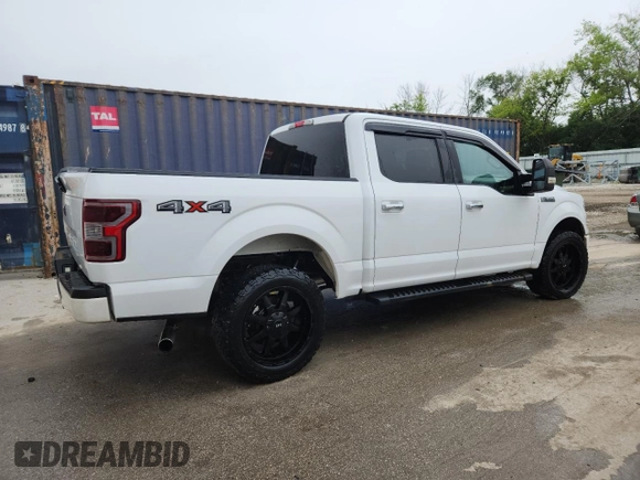 2018 Ford F-150 XL with VIN 1FTEW1E57JFC16425, listed as a Copart auction lot 61947945 with 110,364 mi miles and Salvage title. Bid and sale history available at DreamBid. Image 3.