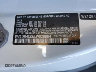 2020 Toyota Supra 3.0 z VIN WZ1DB4C06LW028984, wystawiony jako Copart lot #82659403 z przebiegiem 38 776 mil mil oraz . Historia ofert i sprzedaży dostępna na DreamBid. Obrazek 12.