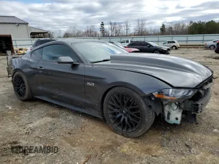 2019 Ford Mustang GT with VIN 1FA6P8CF5K5167812, listed as a Copart auction lot 47606065 with 49,386 mi miles and Salvage Title. Bid and sale history available at DreamBid. Image 4.