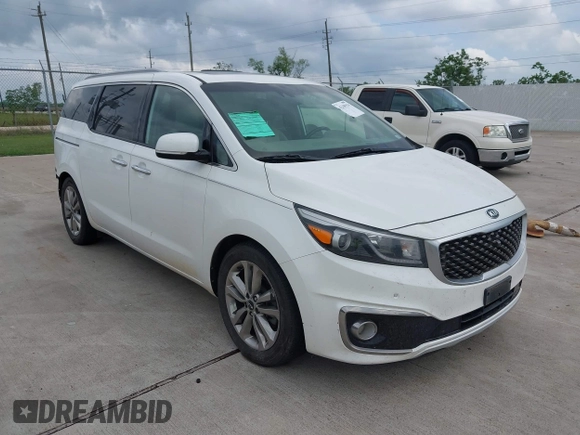 2015 Kia Sedona SX-L with VIN KNDME5C12F6028893, listed as a IAAI auction lot 42109514 with 169,303 mi miles and . Bid and sale history available at DreamBid. Image 1.