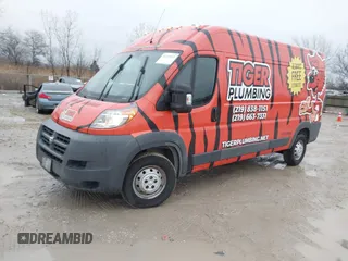 2017 Ram ProMaster Cargo with VIN 3C6TRVDG1HE509385, listed as a IAAI auction lot 41479512 with 134,770 mi miles and . Bid and sale history available at carsss.com. Image 2.