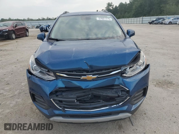 2020 Chevrolet Trax LT with VIN 3GNCJLSB0LL278941, listed as a Copart auction lot 57651775 with 50,246 mi miles and Salvage title. Bid and sale history available at DreamBid. Image 5.