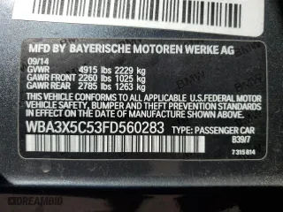 2015 BMW 3 Series Gran Turismo 328i xDrive with VIN WBA3X5C53FD560283, listed as a Copart auction lot 46345995 with 77,313 mi miles and Salvage Title. Bid and sale history available at carsss.com. Image 12.