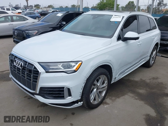 2023 Audi Q7 Premium Plus with VIN WA1LXBF73PD005733, listed as a IAAI auction lot 42229125 with 42,381 mi miles and . Bid and sale history available at DreamBid. Image 18.