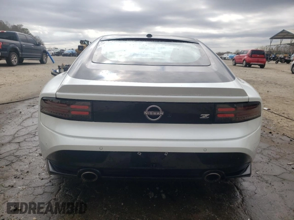 2024 Nissan Z Performance with VIN JN1BZ4BH5RM363668, listed as a Copart auction lot 47549695 with 2,303 mi miles and Salvage Title. Bid and sale history available at DreamBid. Image 6.