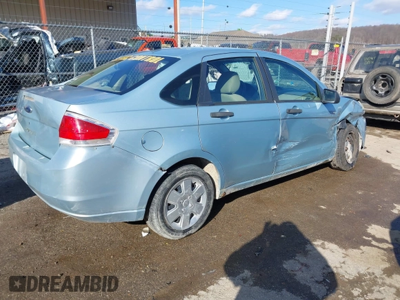 2008 Ford Focus S with VIN 1FAHP34NX8W223229, listed as a IAAI auction lot 38747770 with 232,432 mi miles. Bid and sale history available at carsss.com. Image 4.