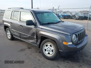 2017 Jeep Patriot Sport SE with VIN 1C4NJPBA3HD166261, listed as a IAAI auction lot 41285535 with 99,600 mi miles and . Bid and sale history available at DreamBid. Image 1.